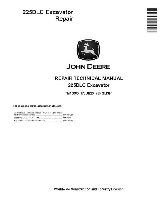 Repair Manual - John Deere 225DLC Crawler Excavator (TM10085)