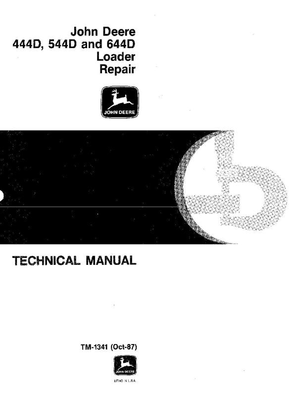 Repair Manual - John Deere 444D, 544D and 644D Wheel Loader (TM1341RE)