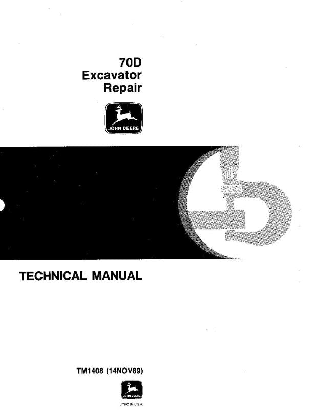 Repair Manual - John Deere 70D Compact Excavator (TM1408)