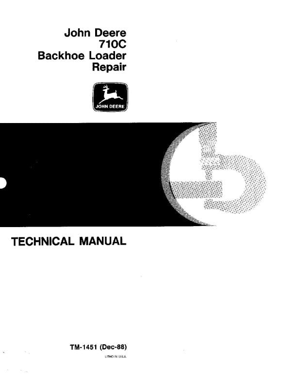 Repair Manual - John Deere 710C Backhoe Loader (TM1451)