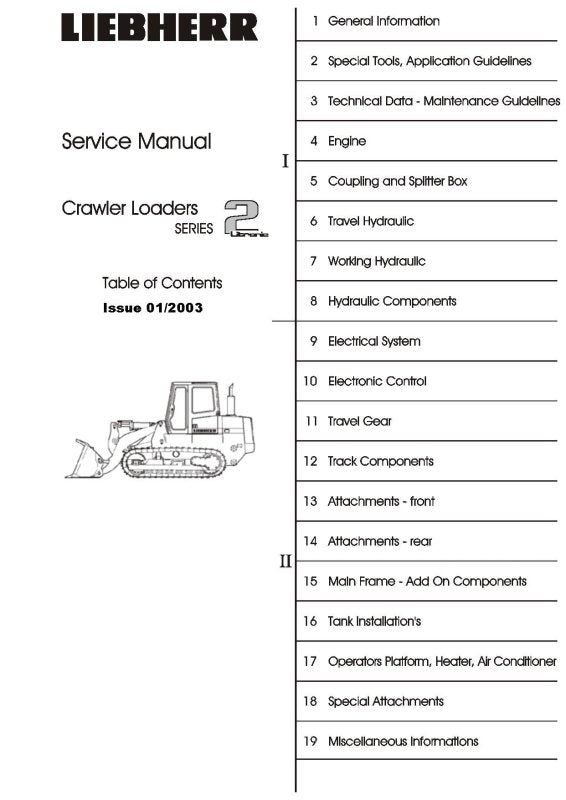 Service Manual - John Deere 655C, 755C, Liebherr 622 and 632 Crawler Loader (TM1945)