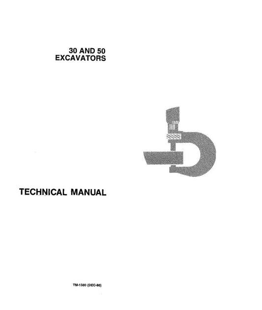 Technical Manual - John Deere 30 and 50 Compact Excavator (TM1380)