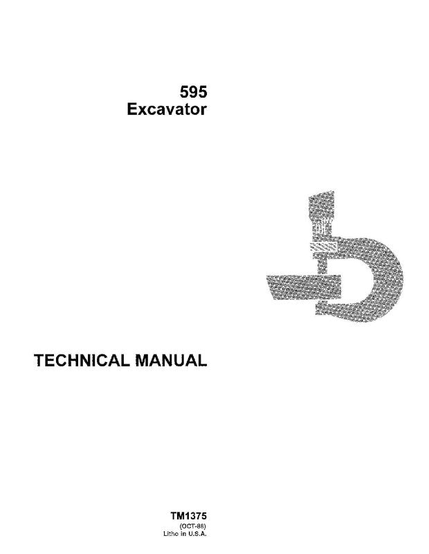 Technical Manual - John Deere 595 Wheeled Excavator (TM1375)